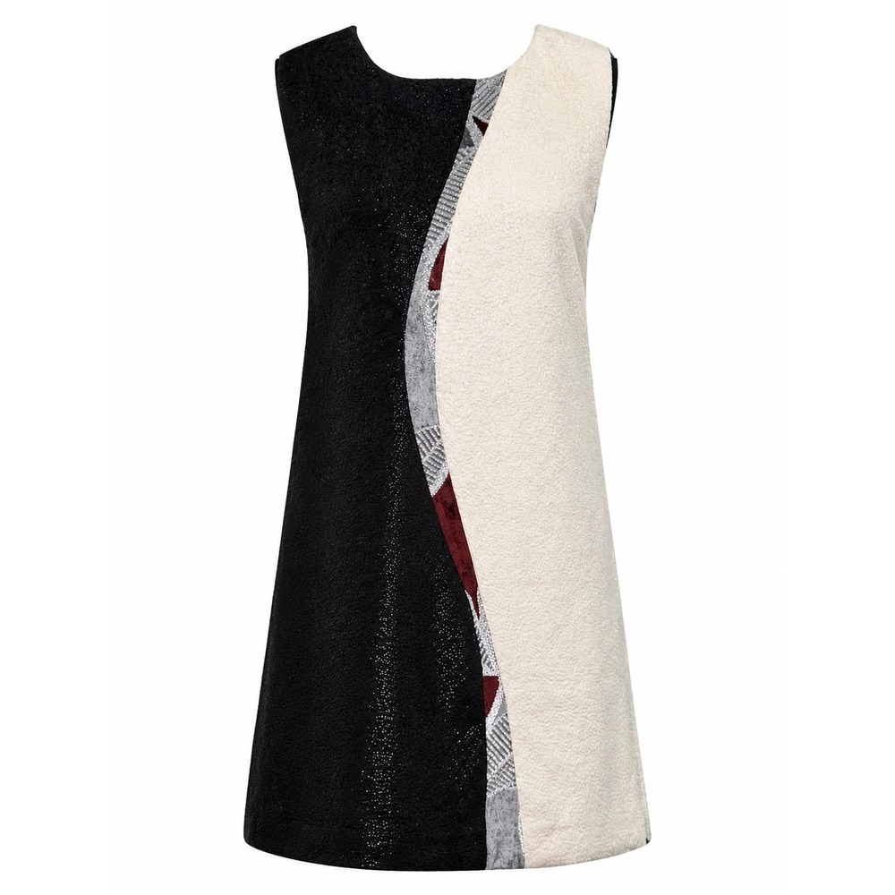 Vintage Custo Barcelona Mini Shift Dress 2 Colorblock Y2K Avant Garde Space Age